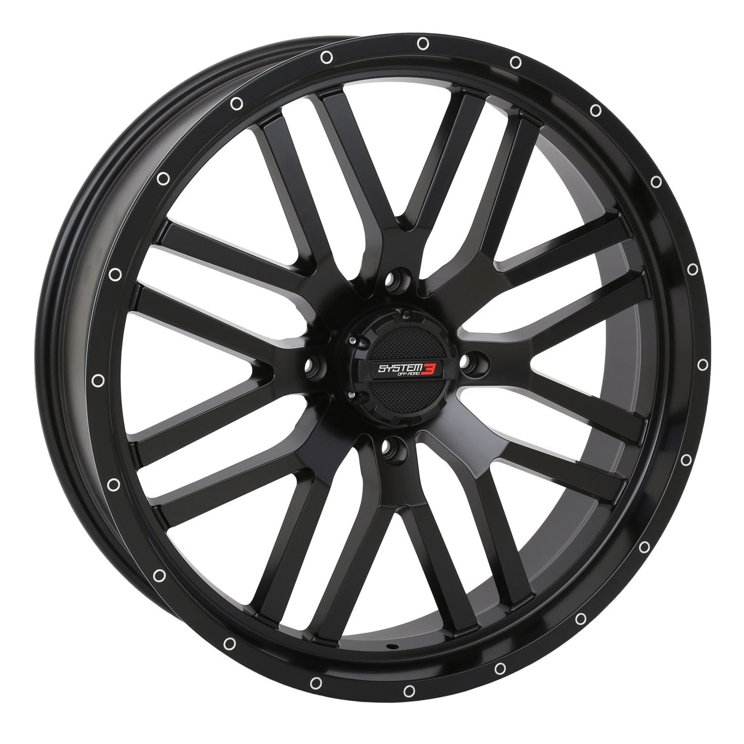 System 3 ST-3 Simulated Beadlock Wheel 22x6.5, 4/156, 4+2.5 - Matte Black 22S3-1156_1308574