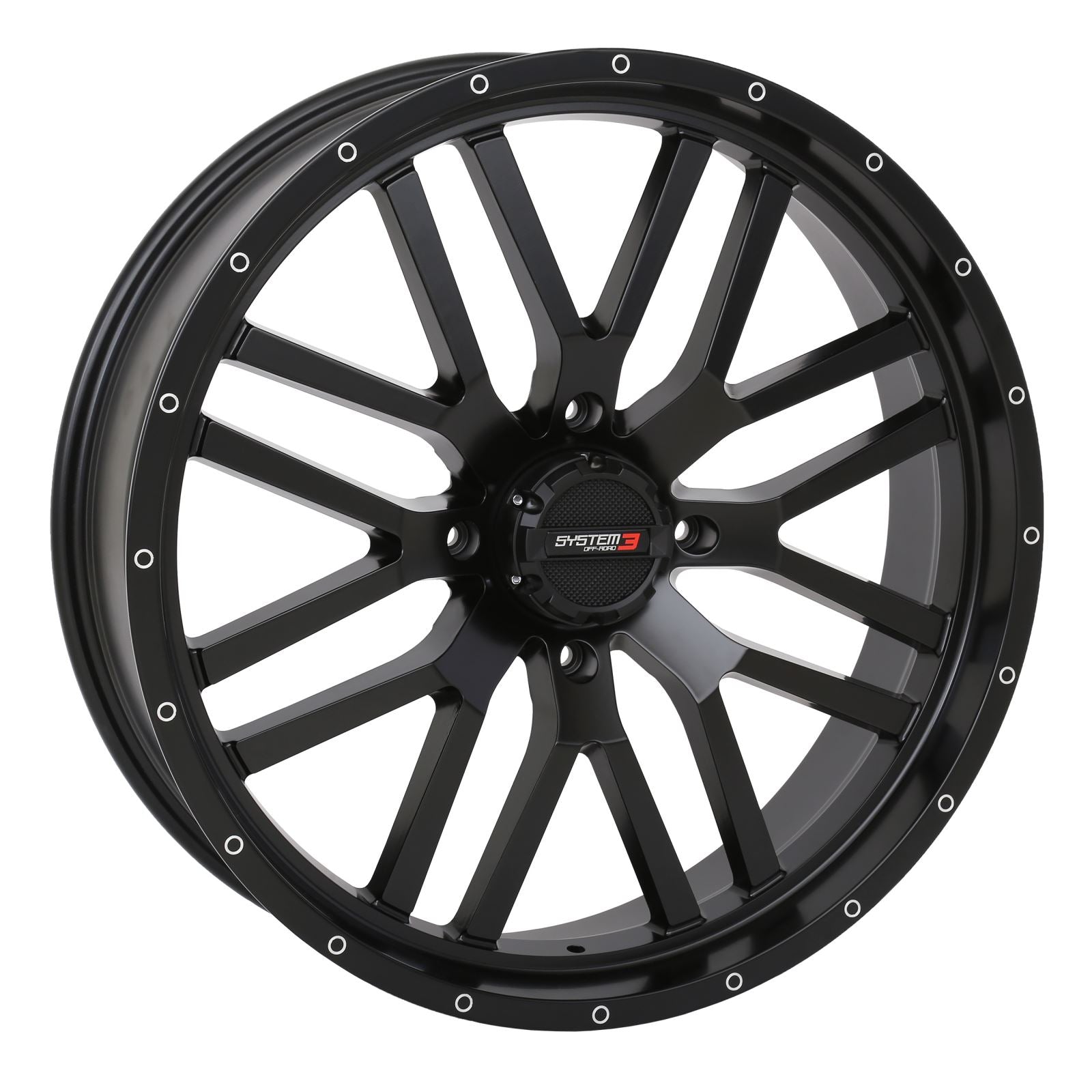 System 3 ST-3 Simulated Beadlock Wheel 22x6.5, 4/156, 4+2.5 - Matte Black 22S3-1156_1308574