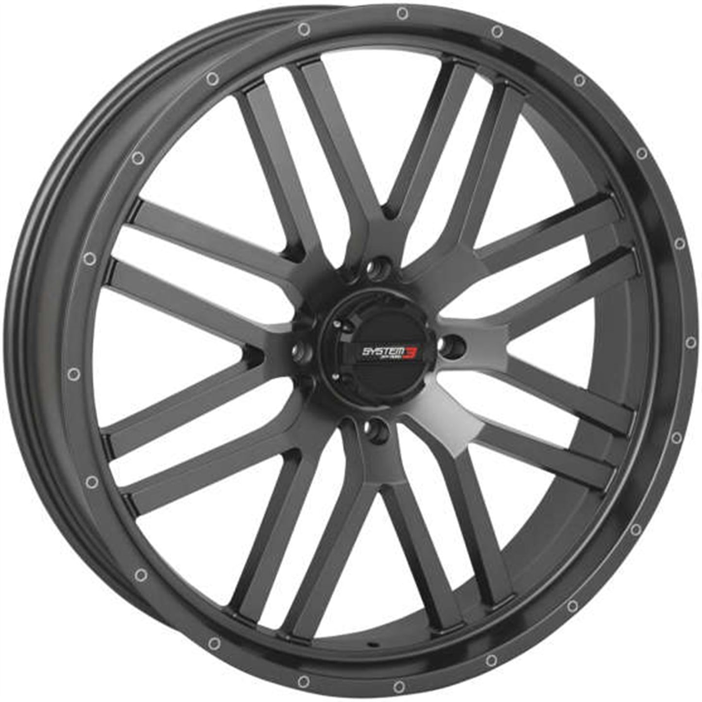 System 3 ST-3 Simulated Beadlock Wheel 22x6.5, 4/156, 4+2.5 - Grey [MPN: 22S3-1556]_986796