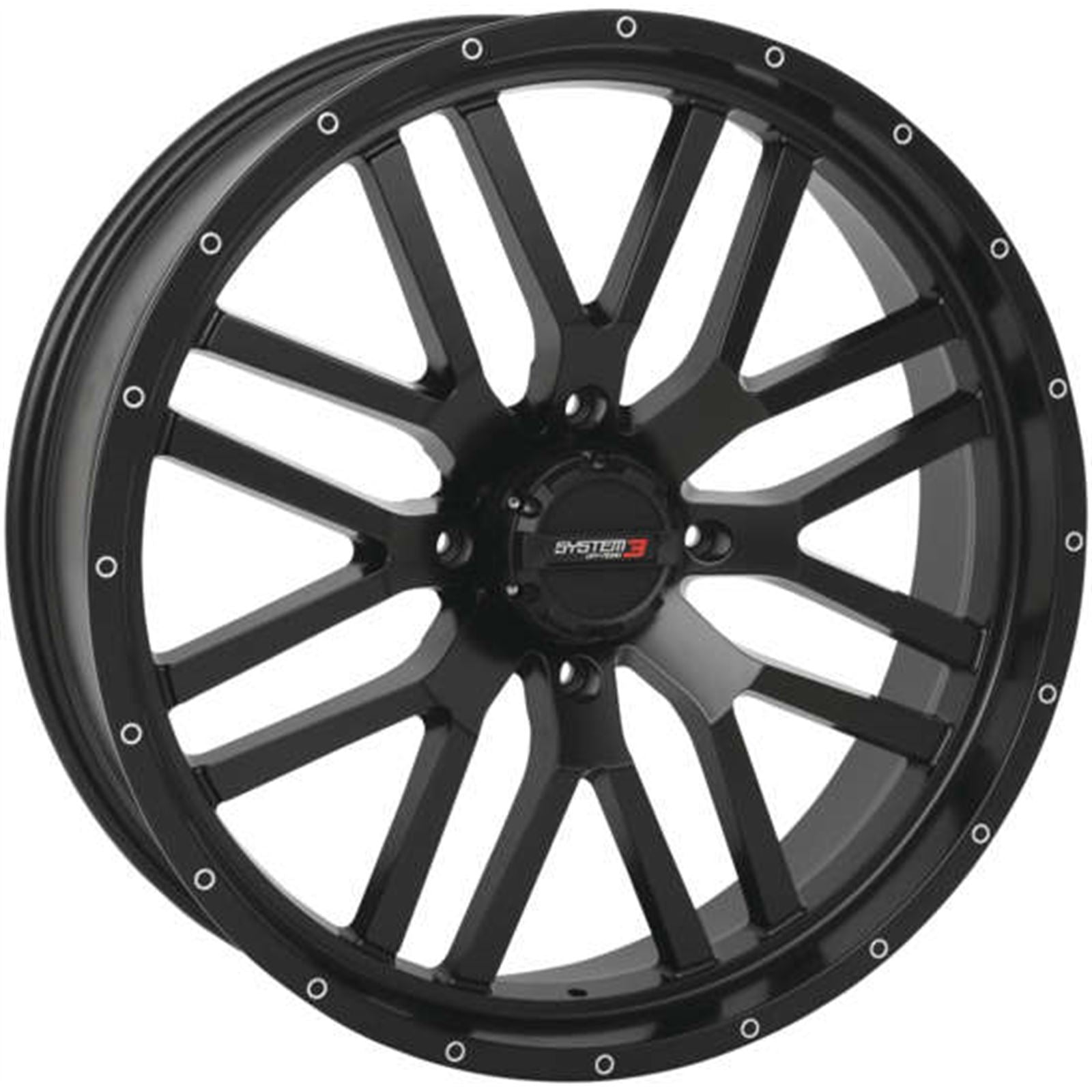 System 3 ST-3 Simulated Beadlock Wheel - 24x6.5, 4/137, 4+2.5 - Matte Black 24S3-1137_984791