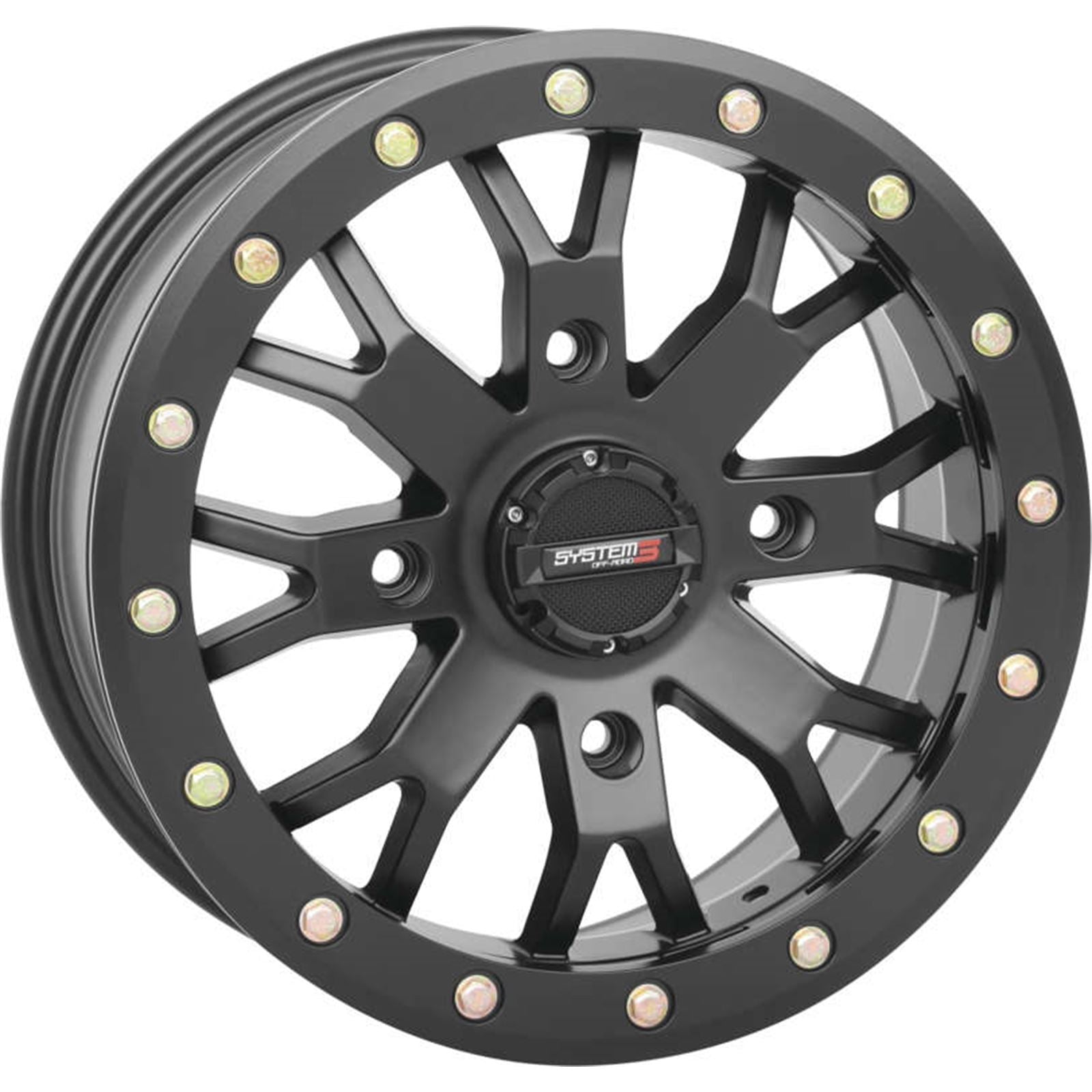 System 3 SB-4 Beadlock Wheel - 15X7 4/156 4+3 BL - Matte Black 15S3-3157_982008
