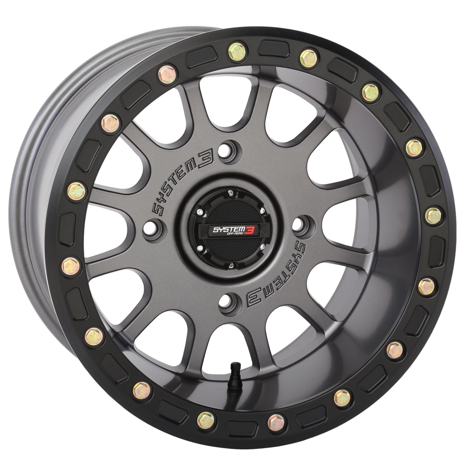 System 3 SB-5 Beadlock Wheel 15x10, 4/156, 5+5 - Matte Gunmetal 15S3-56561_1308523