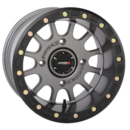 System 3 SB-5 Beadlock Wheel 15x10, 4/156, 5+5 - Matte Gunmetal 15S3-56561_1308523