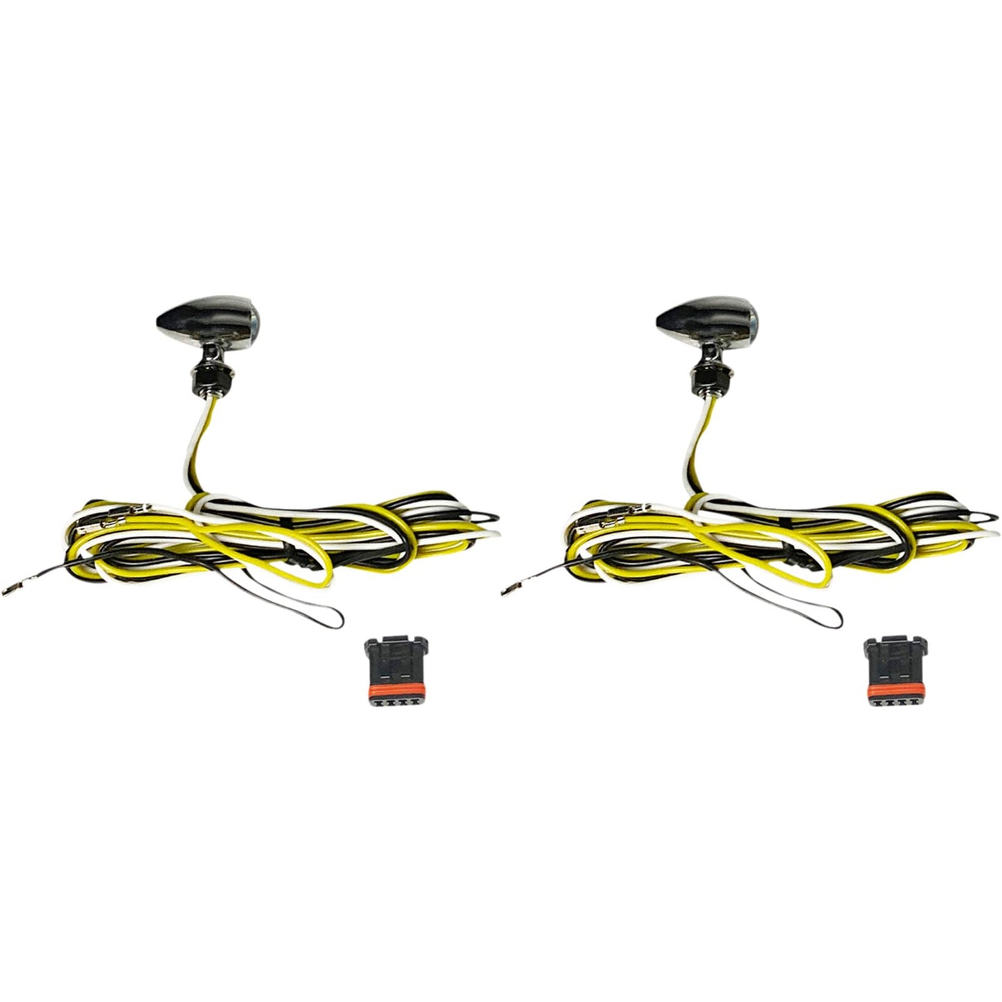 Custom Dynamics Micro Turn Signals - Dual - Amber/White - Chrome CD-MICRO-AW-C_1052090