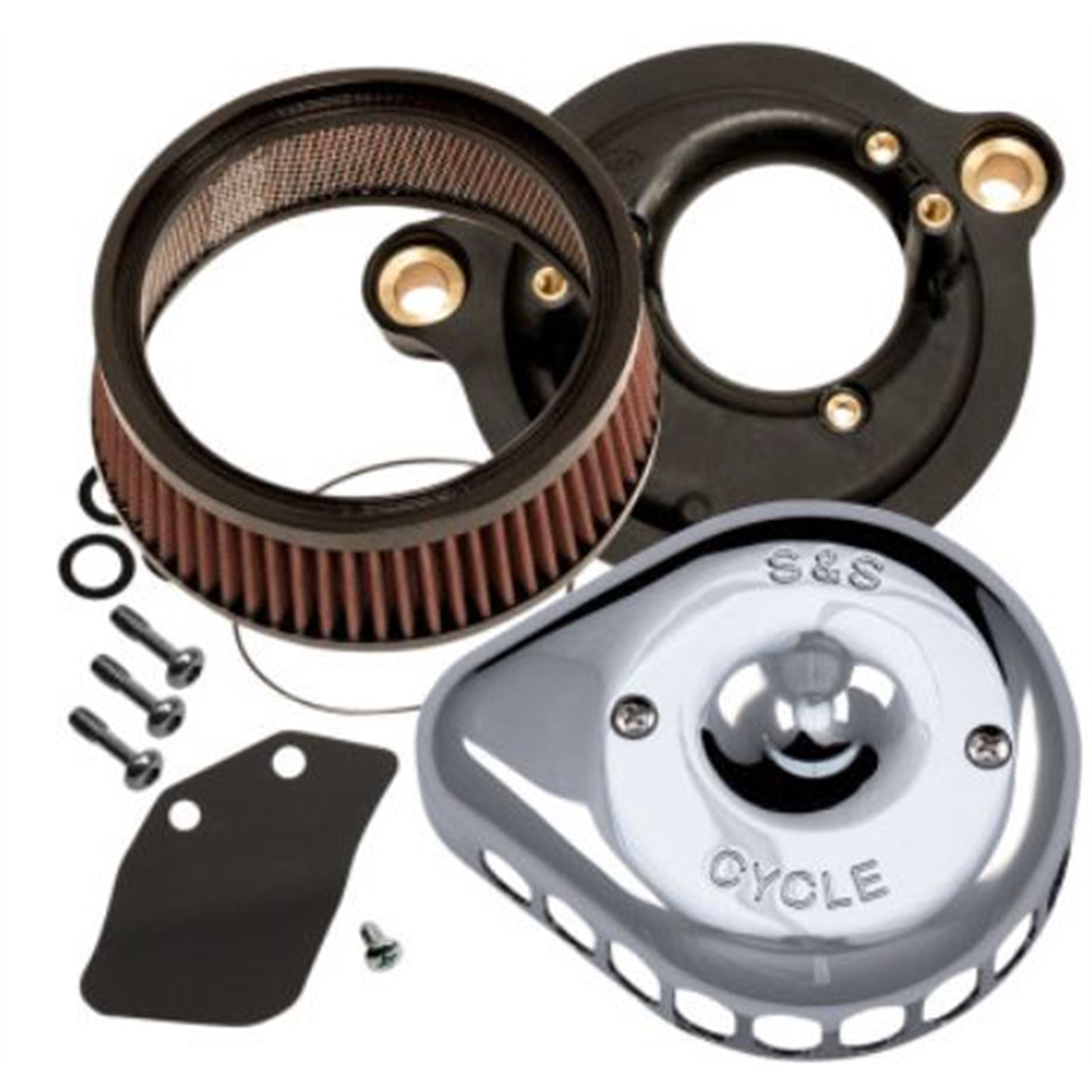 S&S Cycle Mounted Air Cleaner - Chrome - M8 170-0435C_730642