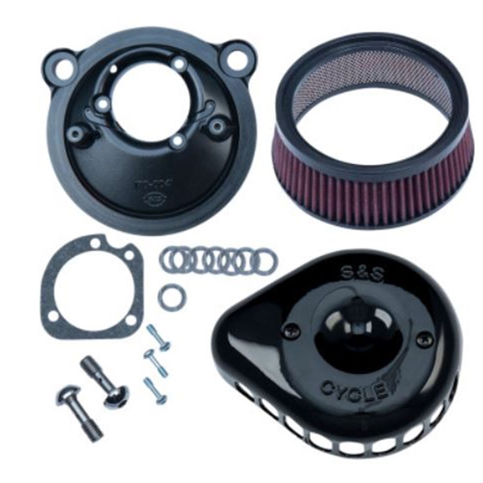 S&S Cycle Mounted Air Cleaner - Black - XL 170-0440C_730645
