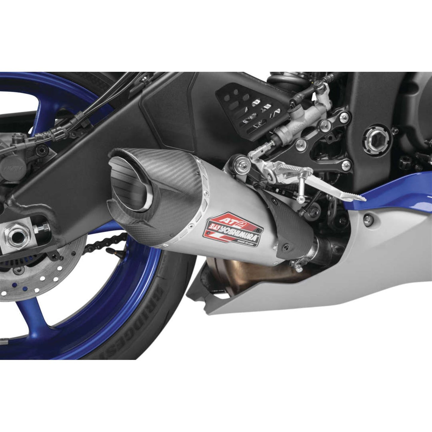 Yoshimura Street Exhaust AT2 Slip-On - Stainless Steel with/Carbon Fiber End Cap 13630BP521_982987