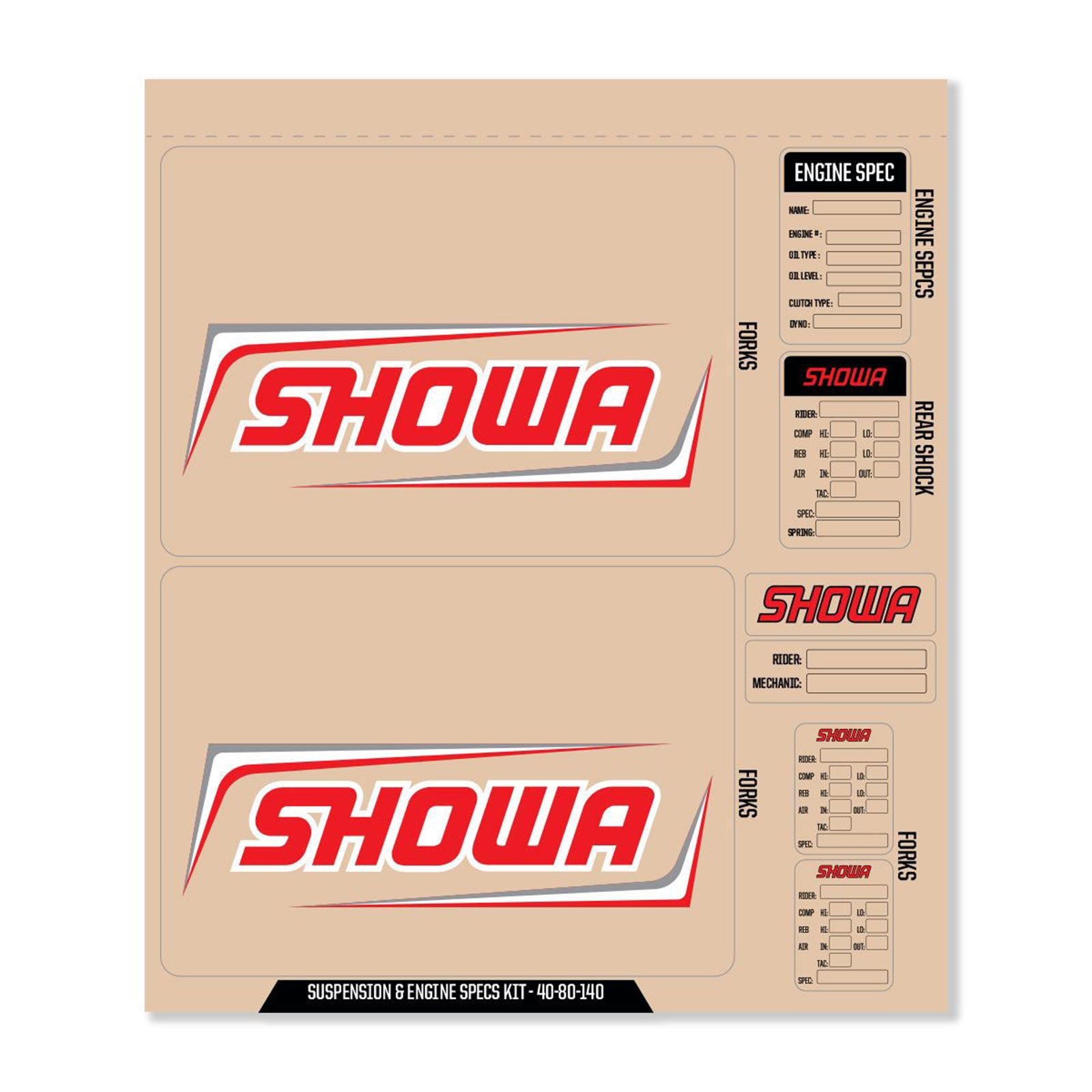 D'Cor Showa Decal Kit - Red [MPN: 40-80-140]_726264