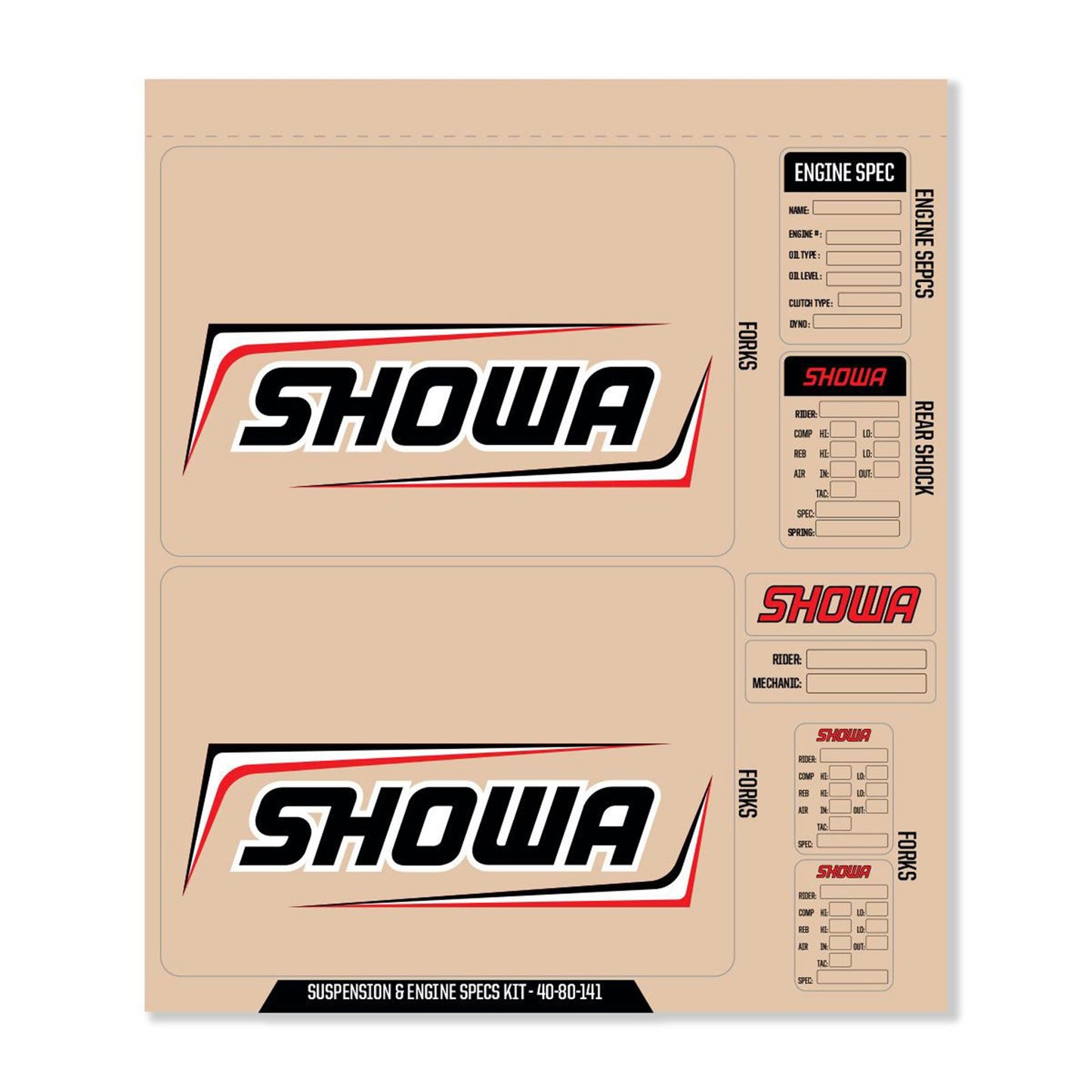 D'Cor Showa Decal Kit - Black [MPN: 40-80-141]_726263