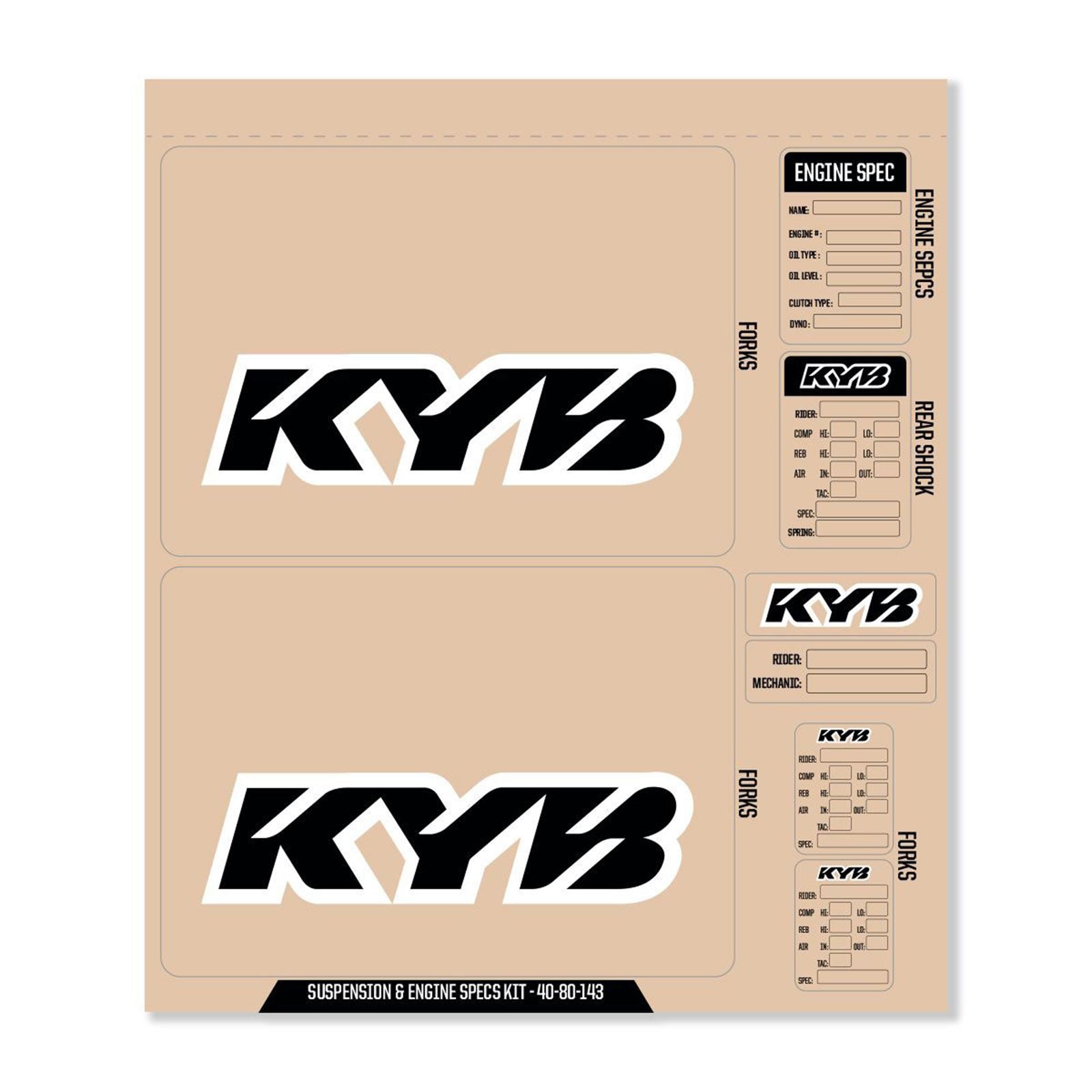 D'Cor KYB Decal Kit - Black [MPN: 40-80-143]_726273