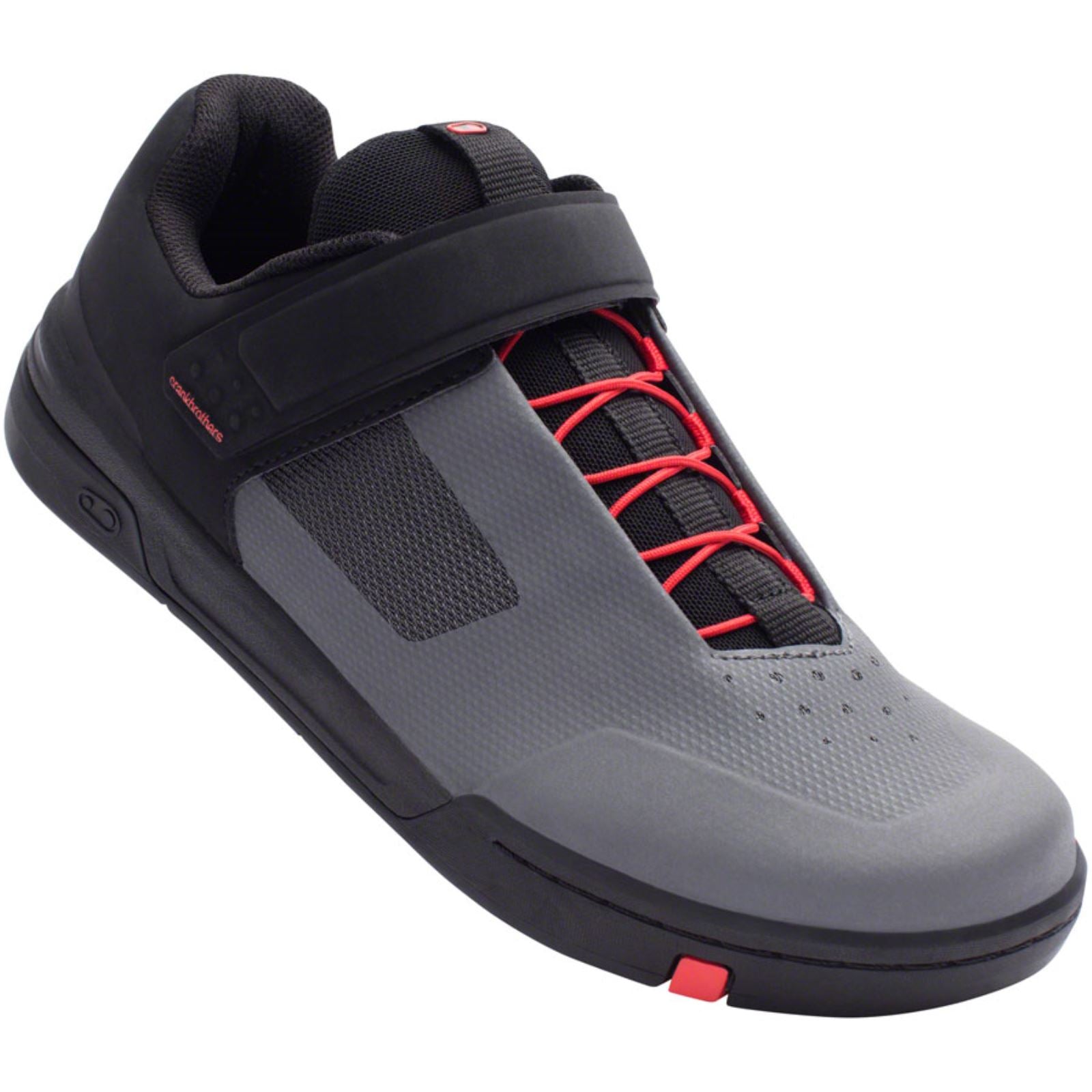 Crankbrothers Stamp Speedlace Shoes - Gray/Red - US 12.5 OPEN BOX [MPN: STS07030A-12.5]_1852527