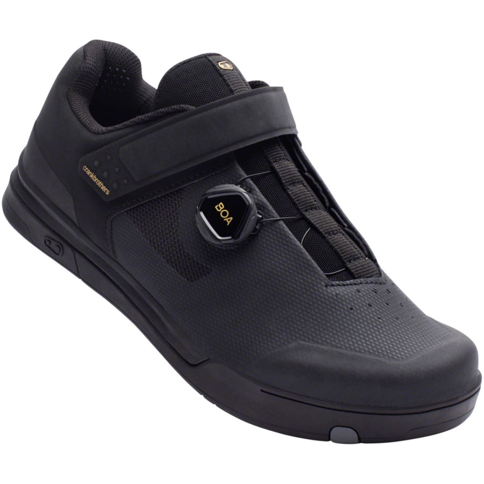 Crankbrothers Mallet BOA® Shoes - Black/Gold - US 12.5 OPEN BOX [MPN: MA801080A-12.5]_2725606
