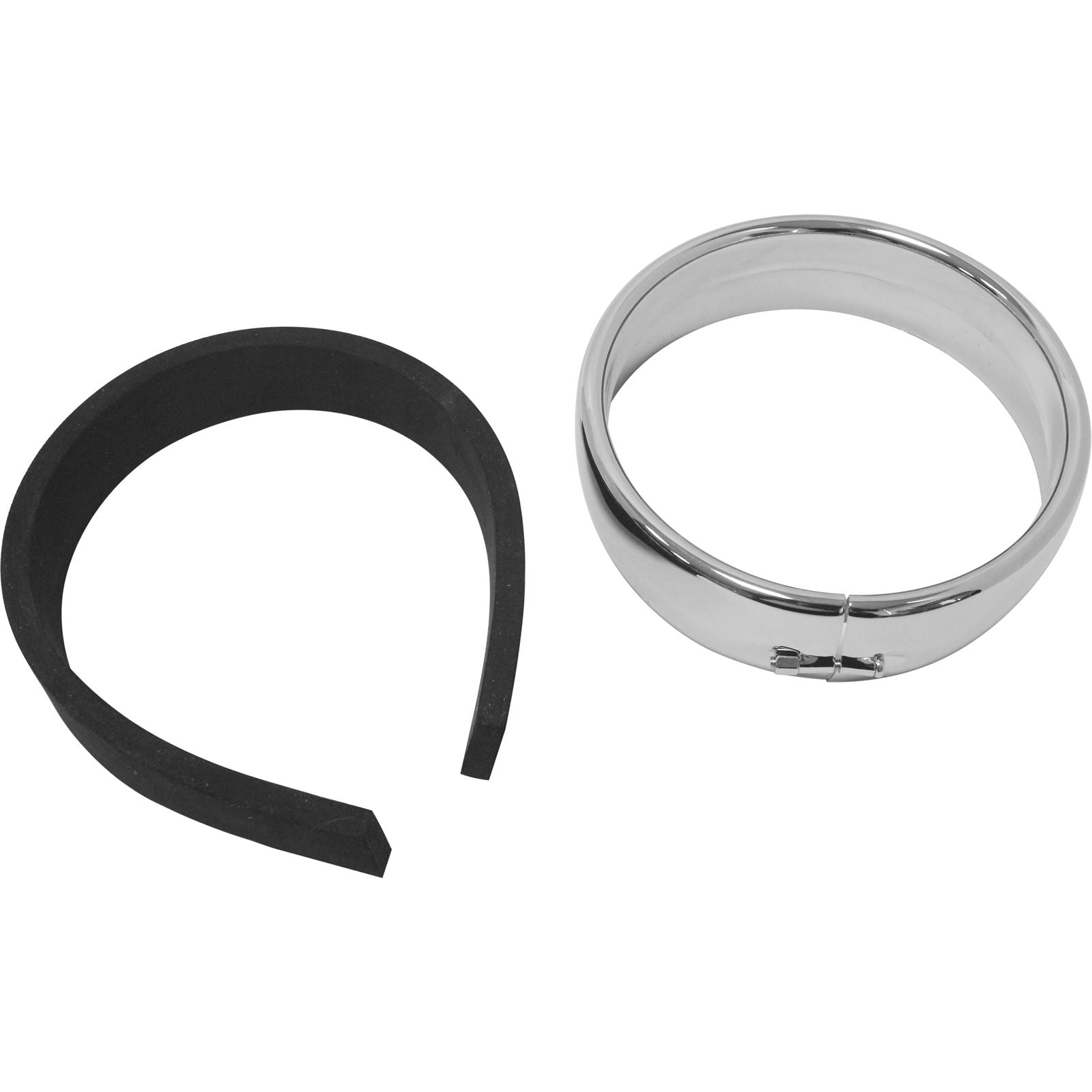 Harddrive Frenched Headlight Trim Ring - Chrome 5-3/4 Clamp Style 38-047_1009107