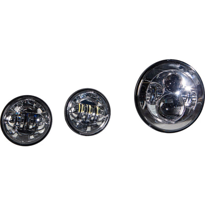 Harddrive Led Headlight/Passing Lamp Set - Chrome LY-HL-SET-001-XC_1131432