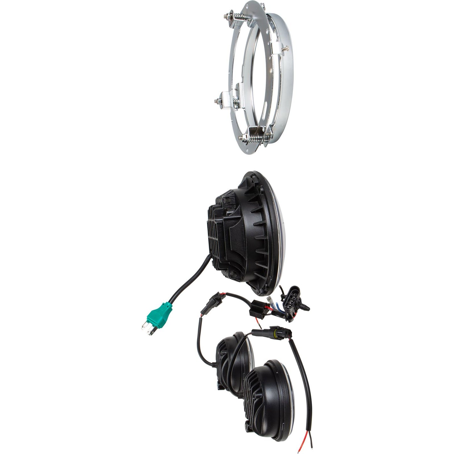 Harddrive Led Headlight/Passing Lamp Set - Chrome LY-HL-SET-001-XC_1131431