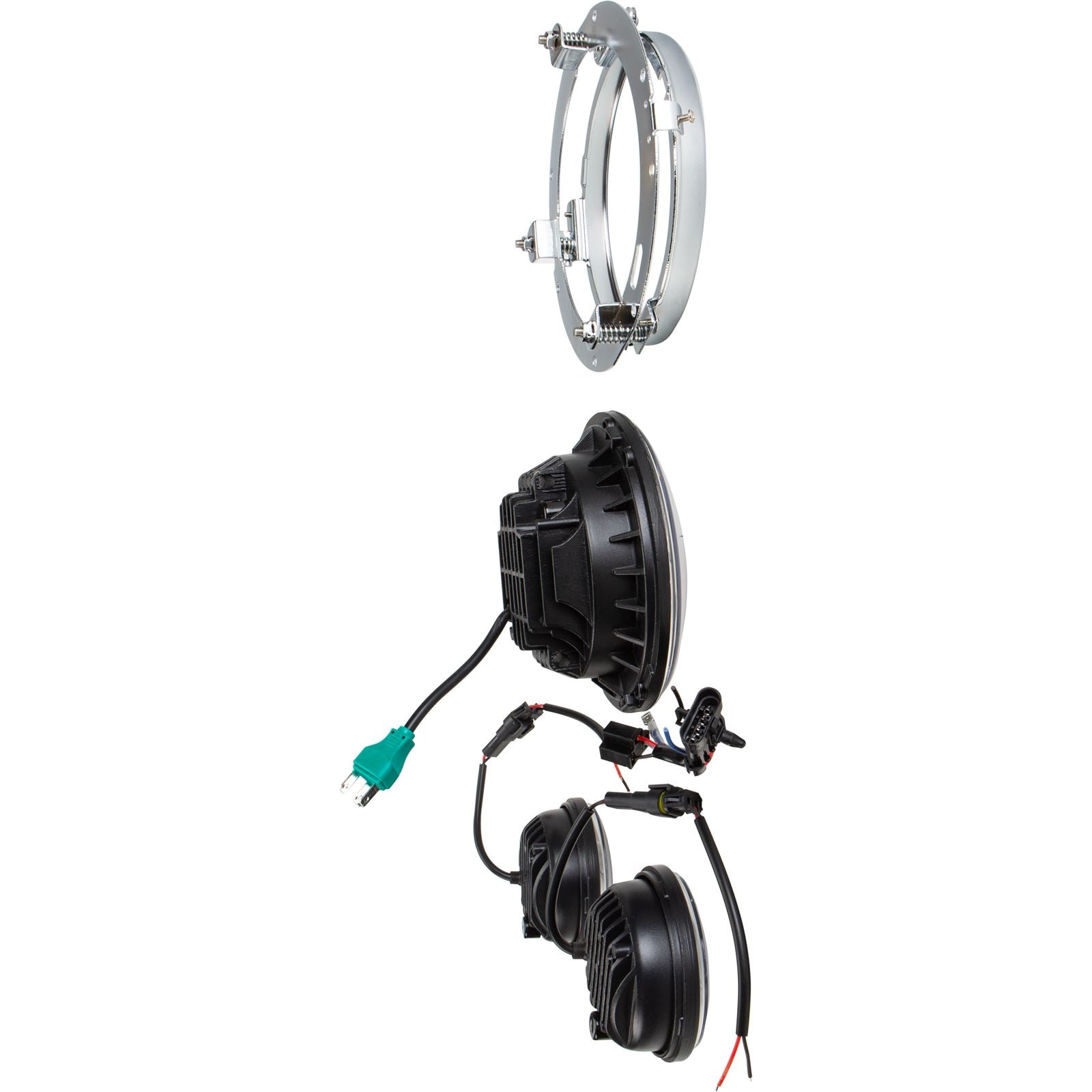 Harddrive Led Headlight/Passing Lamp Set - Chrome LY-HL-SET-001-XC_1131431