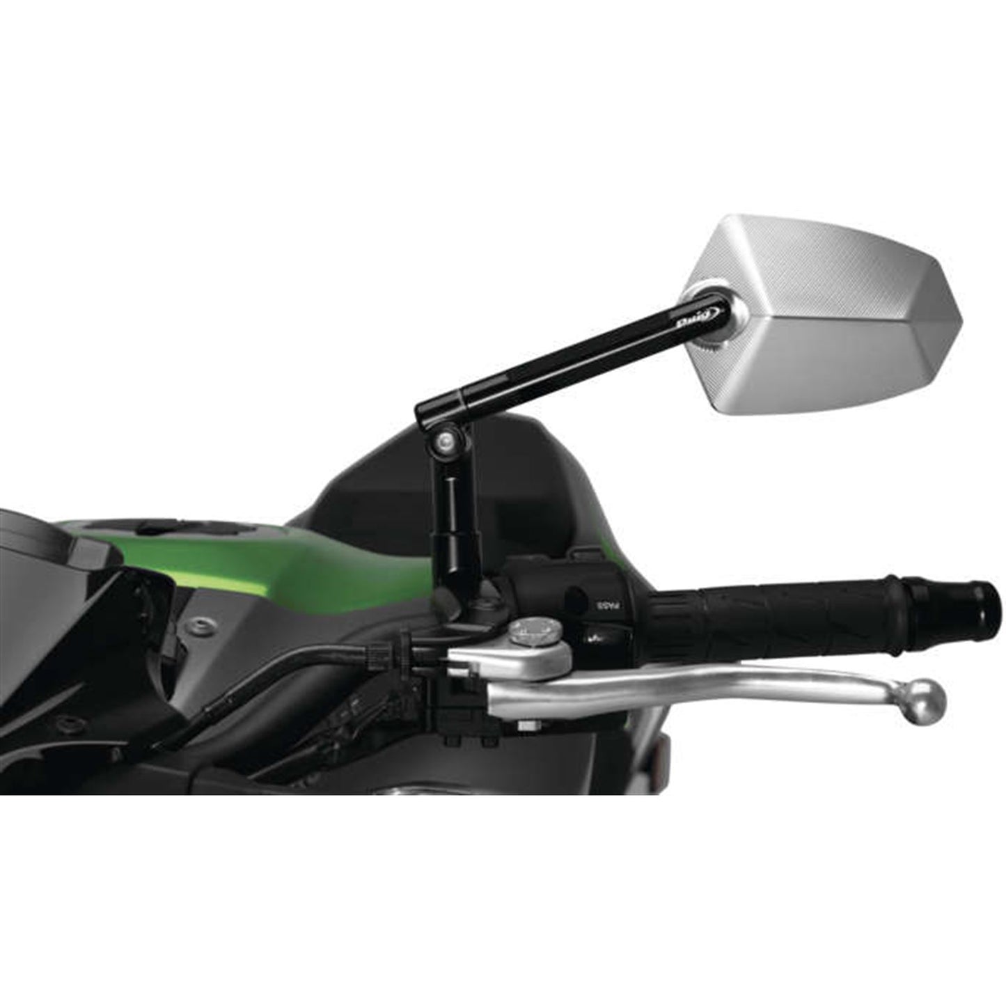 Puig GT.1 Mirror Black/Aluminum, Left 019ND_986160