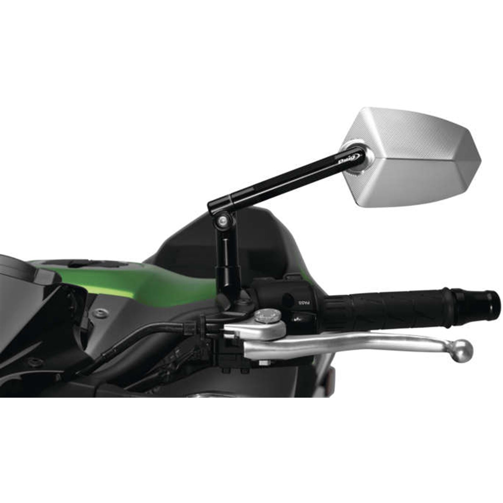 Puig GT.1 Mirror Black/Aluminum, Left 019ND_986160