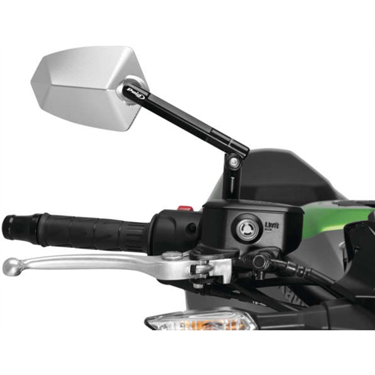 Puig GT.1 Mirror - Black/Aluminum - Right Side [MPN: 020ND]_987763