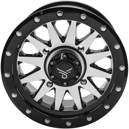 QuadBoss Wagon Wheel 14x7, 4/156, 4+3, Black/Machined RT-GW106147156MBA_982126