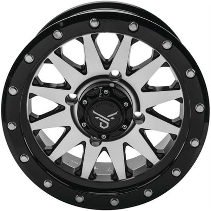 QuadBoss Wagon Wheel 14x7, 4/137, 5+2, Black/Machined RT-GW106147137MBB_993611