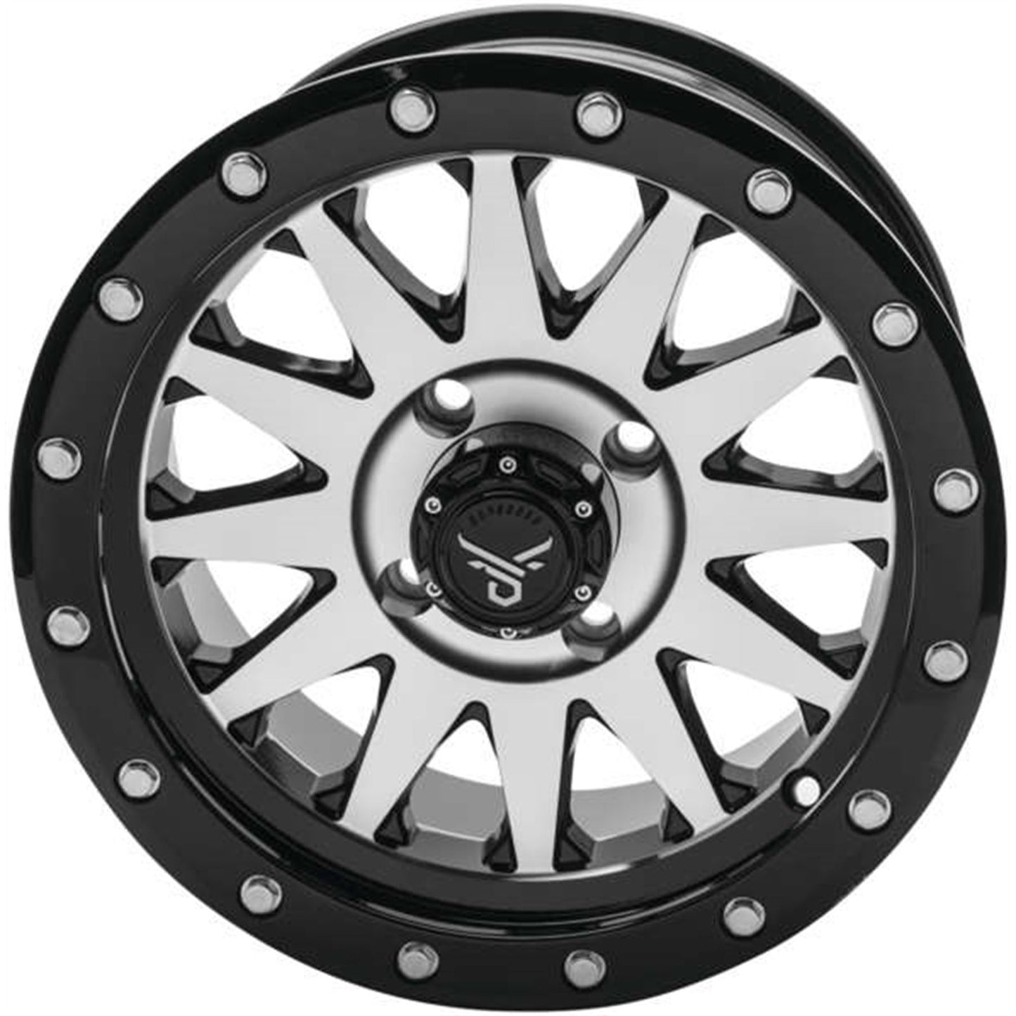 QuadBoss Wagon Wheel 14x7, 4/110, 5+2, Black/Machined RT-GW106147110MBB_995424