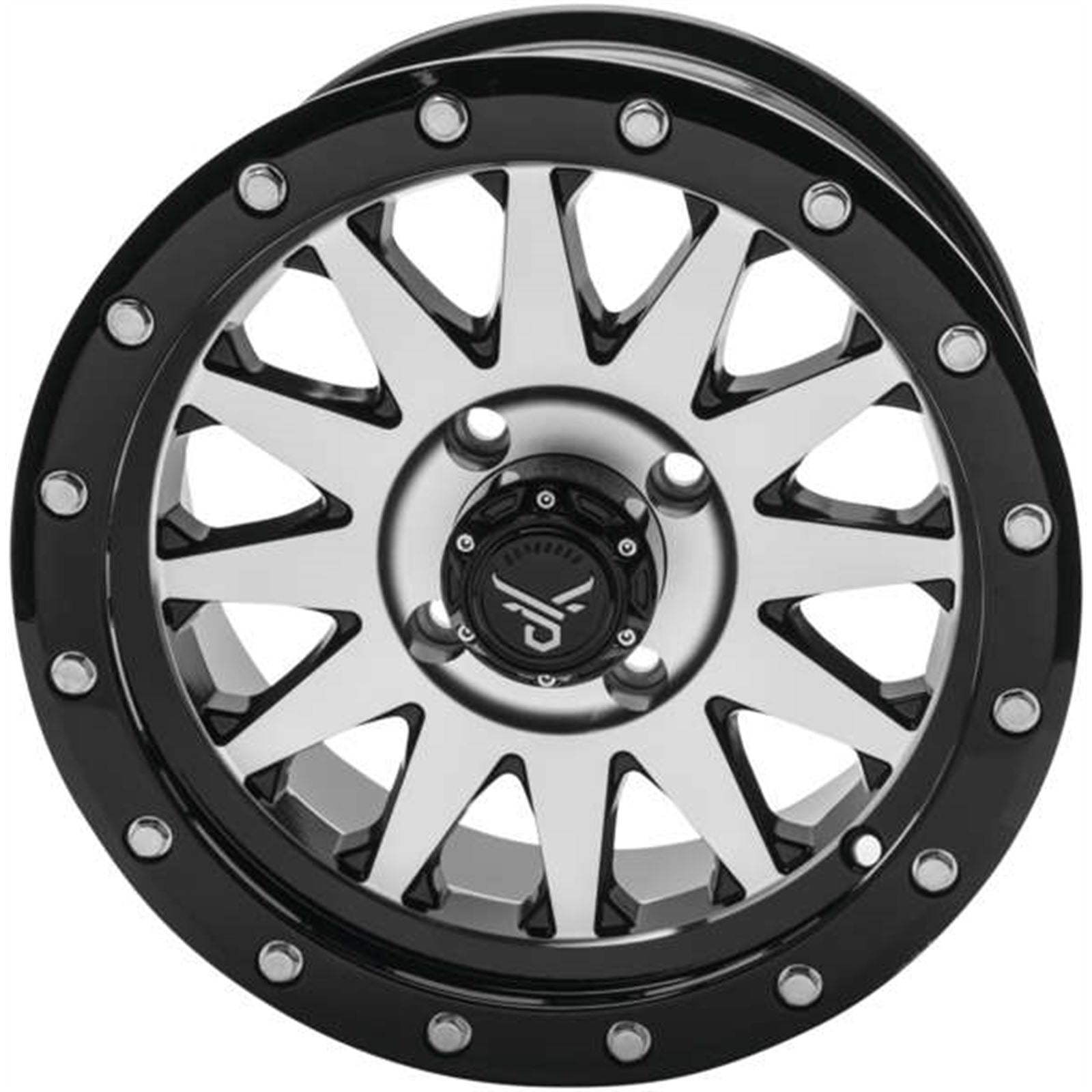 QuadBoss Wagon Wheel 14x7, 4/110, 5+2, Black/Machined RT-GW106147110MBB_995424