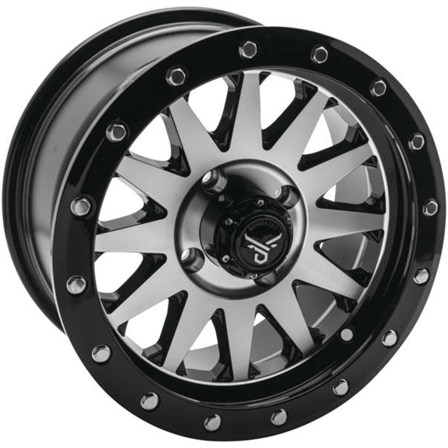 QuadBoss Wagon Wheel 14x7, 4/110, 5+2, Black/Machined RT-GW106147110MBB_995423