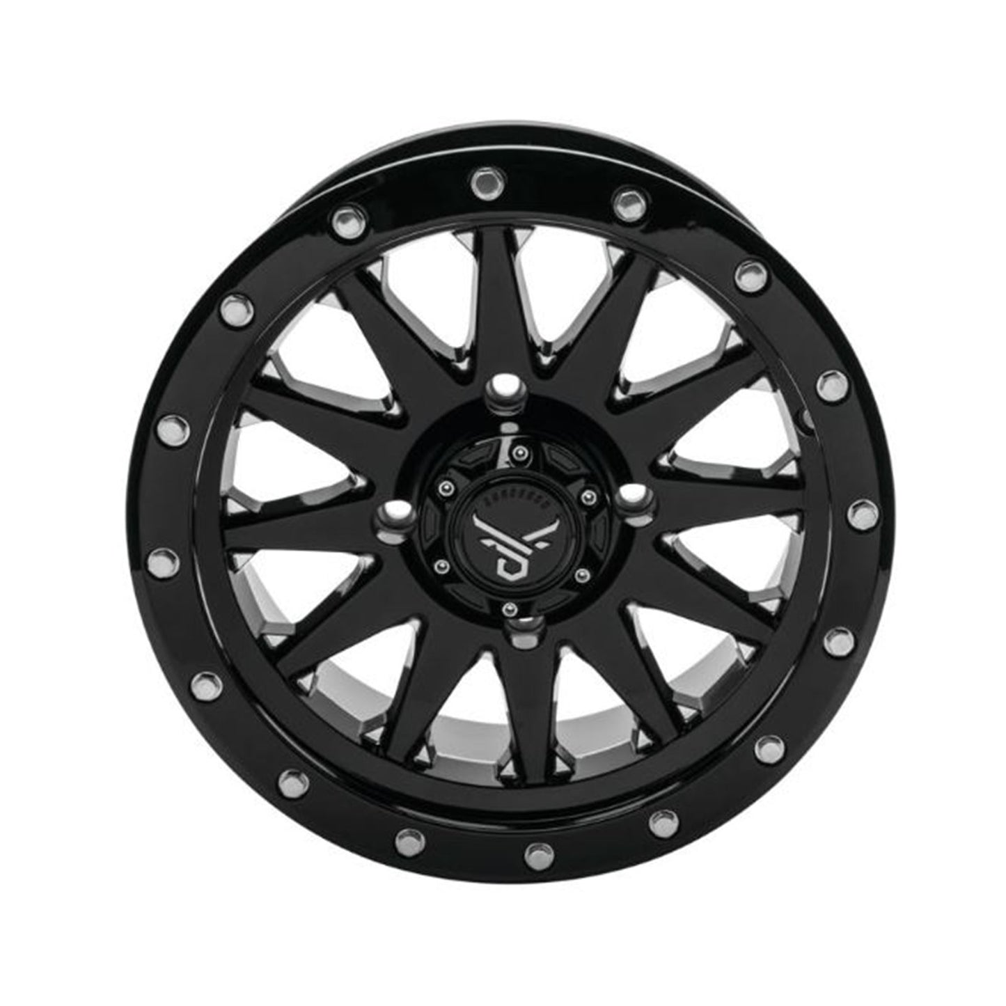 QuadBoss Wagon Wheel 14x7, 4/156, 4+3, Black/Milled RT-GW106147156BMIA_899249