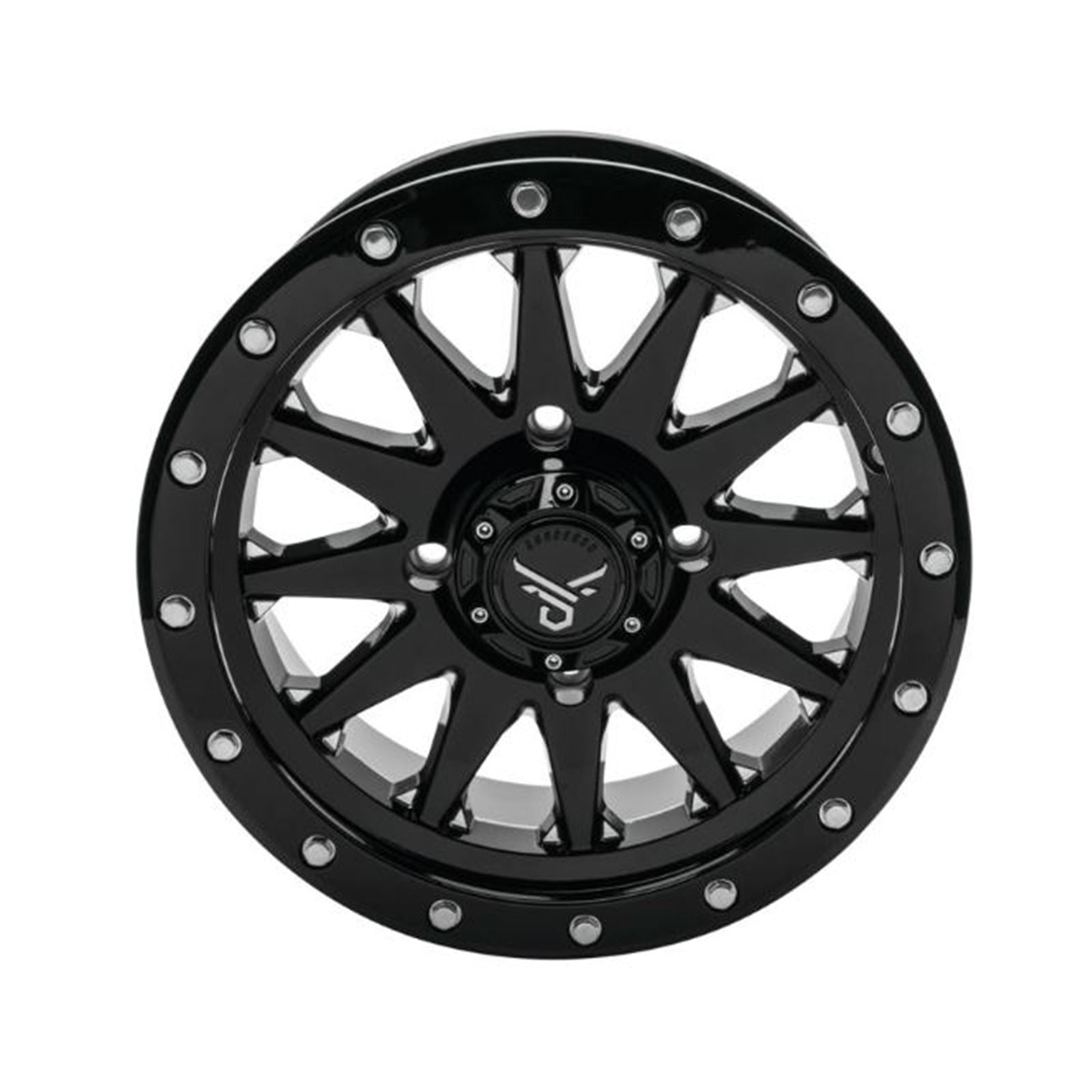 QuadBoss Wagon Wheel 14x7, 4/156, 4+3, Black/Milled RT-GW106147156BMIA_899249