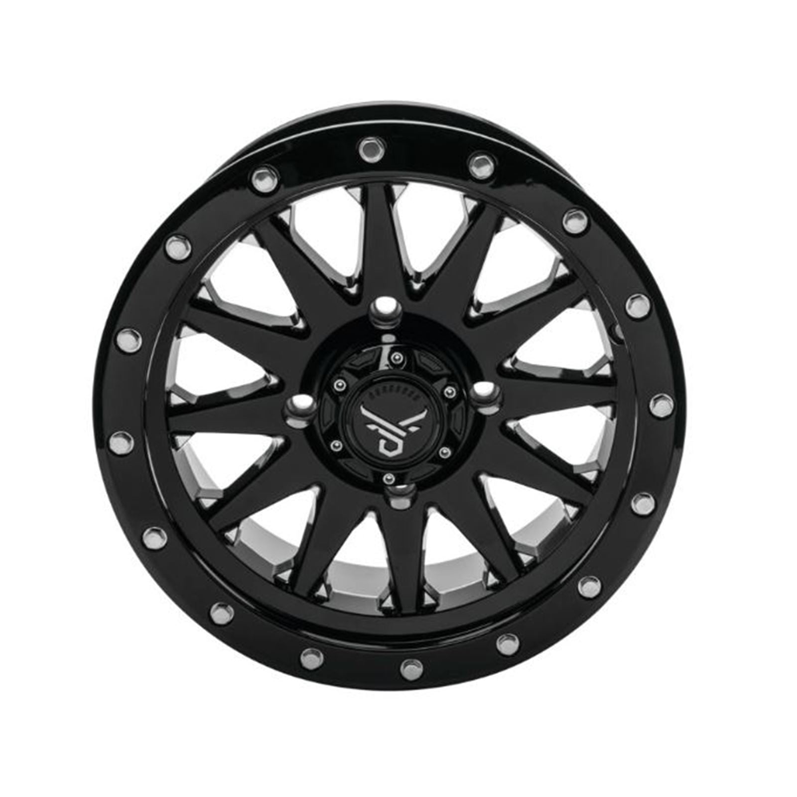 QuadBoss Wagon Wheel 14x7, 4/137, 5+2, Black/Milled RT-GW106147137BMIB_899250