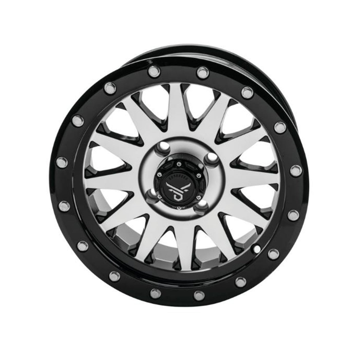 QuadBoss Wagon Wheel 15x7, 4/156, 4+3, Black/Machined RT-GW106157156MBA_899252