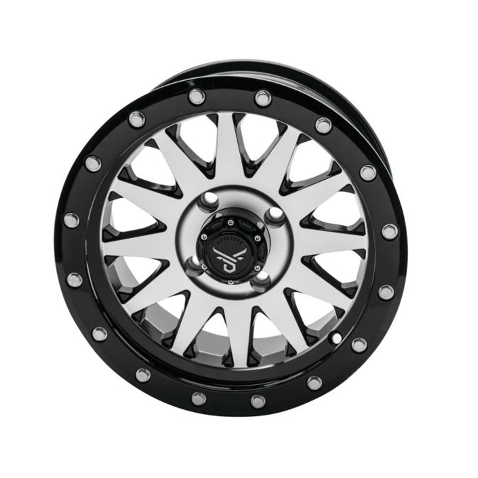 QuadBoss Wagon Wheel 15x7, 4/137, 5+2, Black/Machined RT-GW106157137MBB_899253