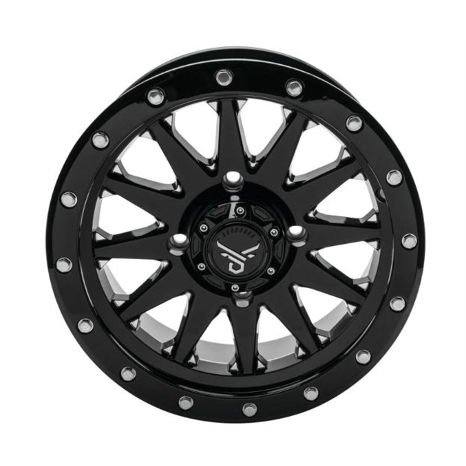 QuadBoss Wagon Wheel 15x7, 4/156, 4+3, Black/Milled RT-GW106157156BMIA_899254