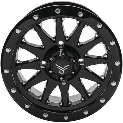 QuadBoss Wagon Wheel 15x7, 4/137, 5+2, Black/Milled RT-GW106157137BMIB_990385