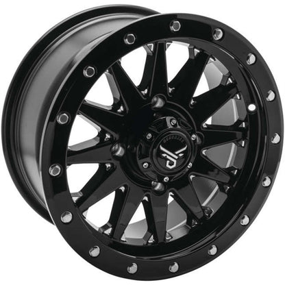 QuadBoss Wagon Wheel 15x7, 4/137, 5+2, Black/Milled RT-GW106157137BMIB_990384