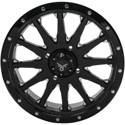 QuadBoss Wagon Wheel 20x7, 4/156, 4+3, Black/Milled RT-GW106207156BMIA_987506