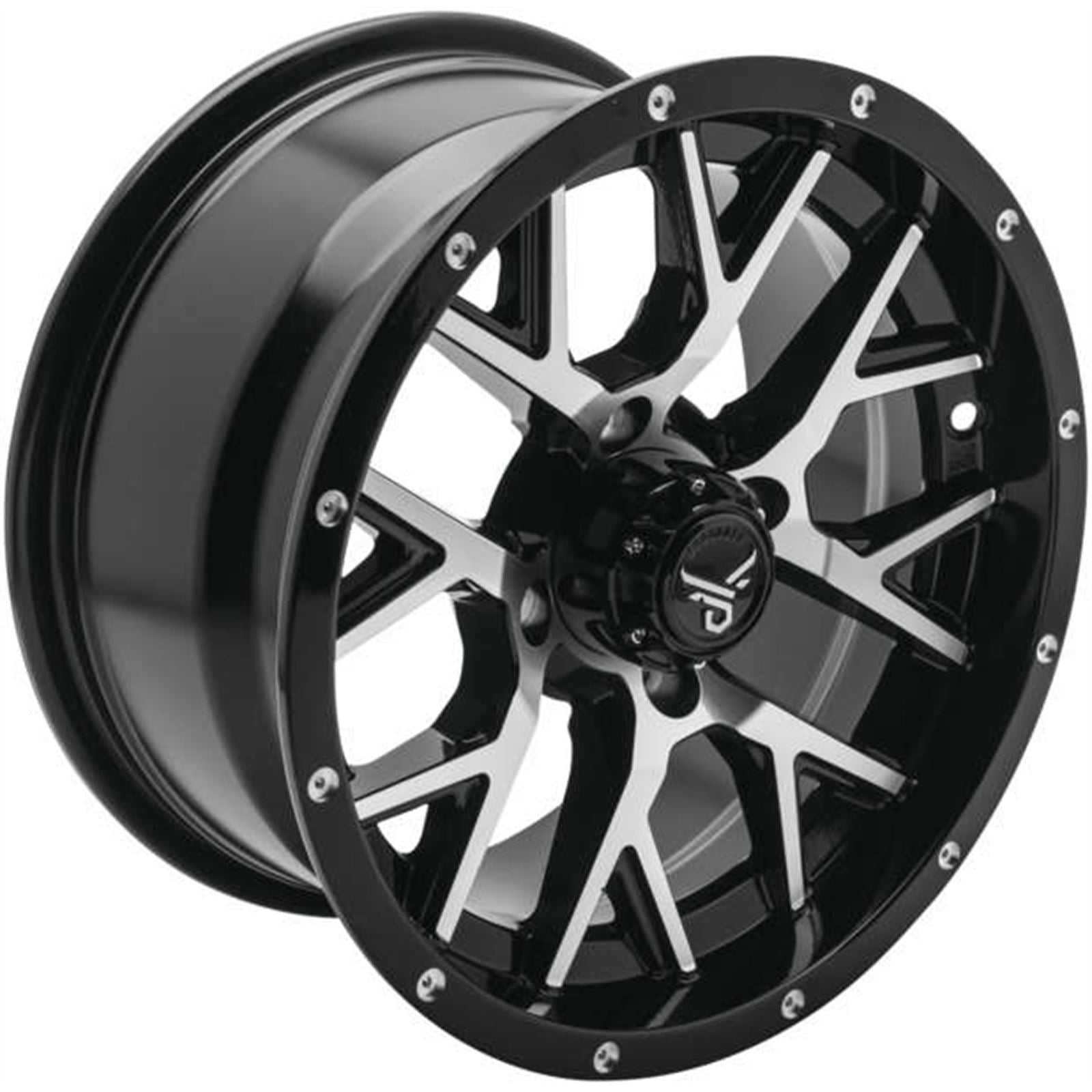 QuadBoss Barbwire Wheel 14x7, 4/110, 5+2, Black/Machined RT-GW081147110MBB_985814