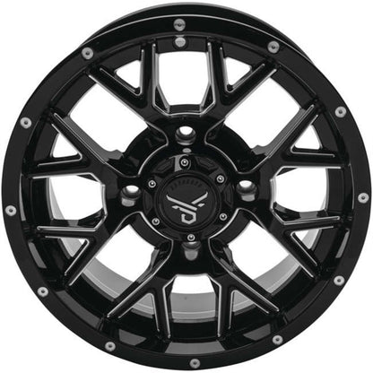 QuadBoss Barbwire Wheel 14x7, 4/110, 5+2, Black/Milled RT-GW081147110MBIB_980729