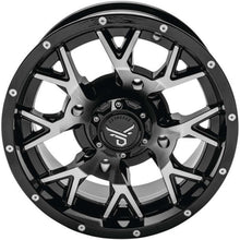 QuadBoss Barbwire Wheel 14x7, 4/156, 4+3, Black/Machined [MPN: RT-GW081147156MBA]_985697