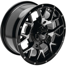 QuadBoss Barbwire Wheel 14x7, 4/156, 4+3, Black/Machined [MPN: RT-GW081147156MBA]_985698