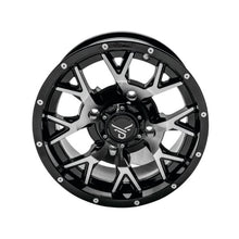 QuadBoss Barbwire Wheel 15x7, 4/156, 4+3, Black/Machined RT-GW081157156MBA_899266