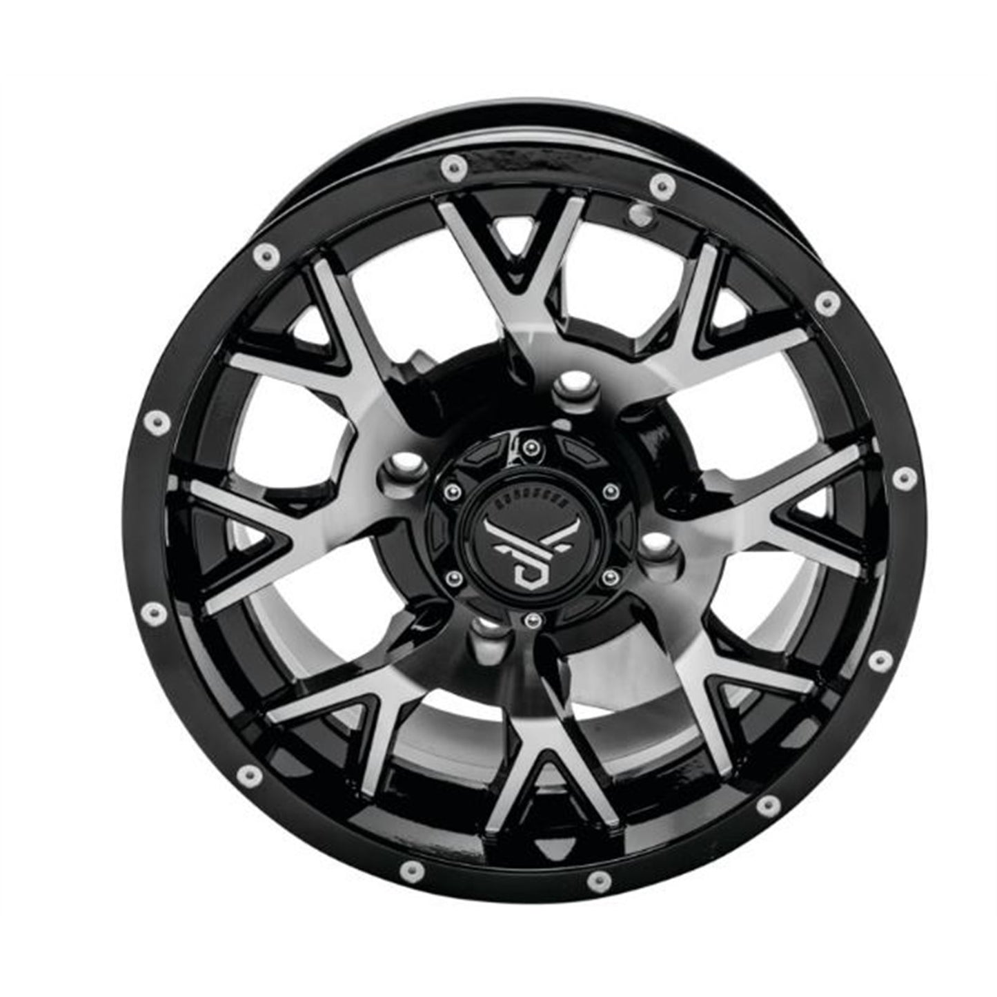 QuadBoss Barbwire Wheel 15x7, 4/137, 5+2, Black/Machined RT-GW081157137MBB_899267