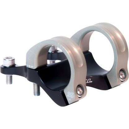 Renthal Integra 35 Stem Clamp: 35mm L: 45mm - Black/Gold STM113-BKAG_868461