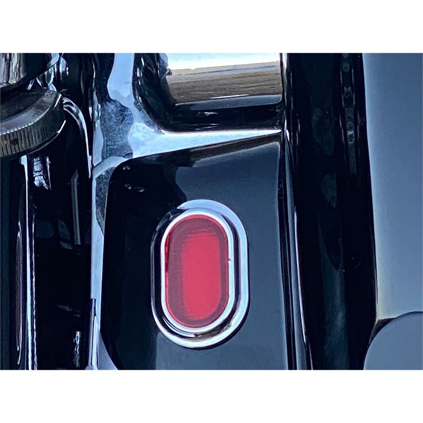 Custom Dynamics Antenna Grommet Light - Red Lens - Chrome CD-PLUG-RC_1052871