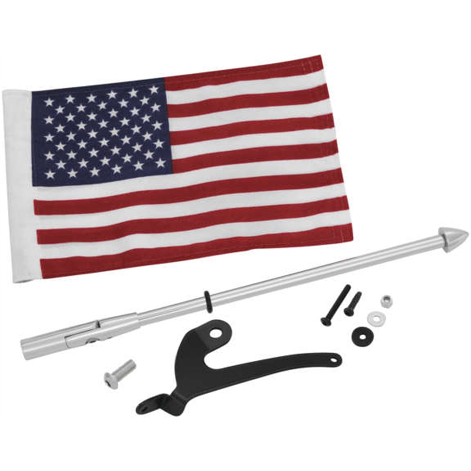 Show Chrome Folding Flag Pole for Spyder RT and F3 LTD Chrome - Left [MPN: 41-203L]_994968