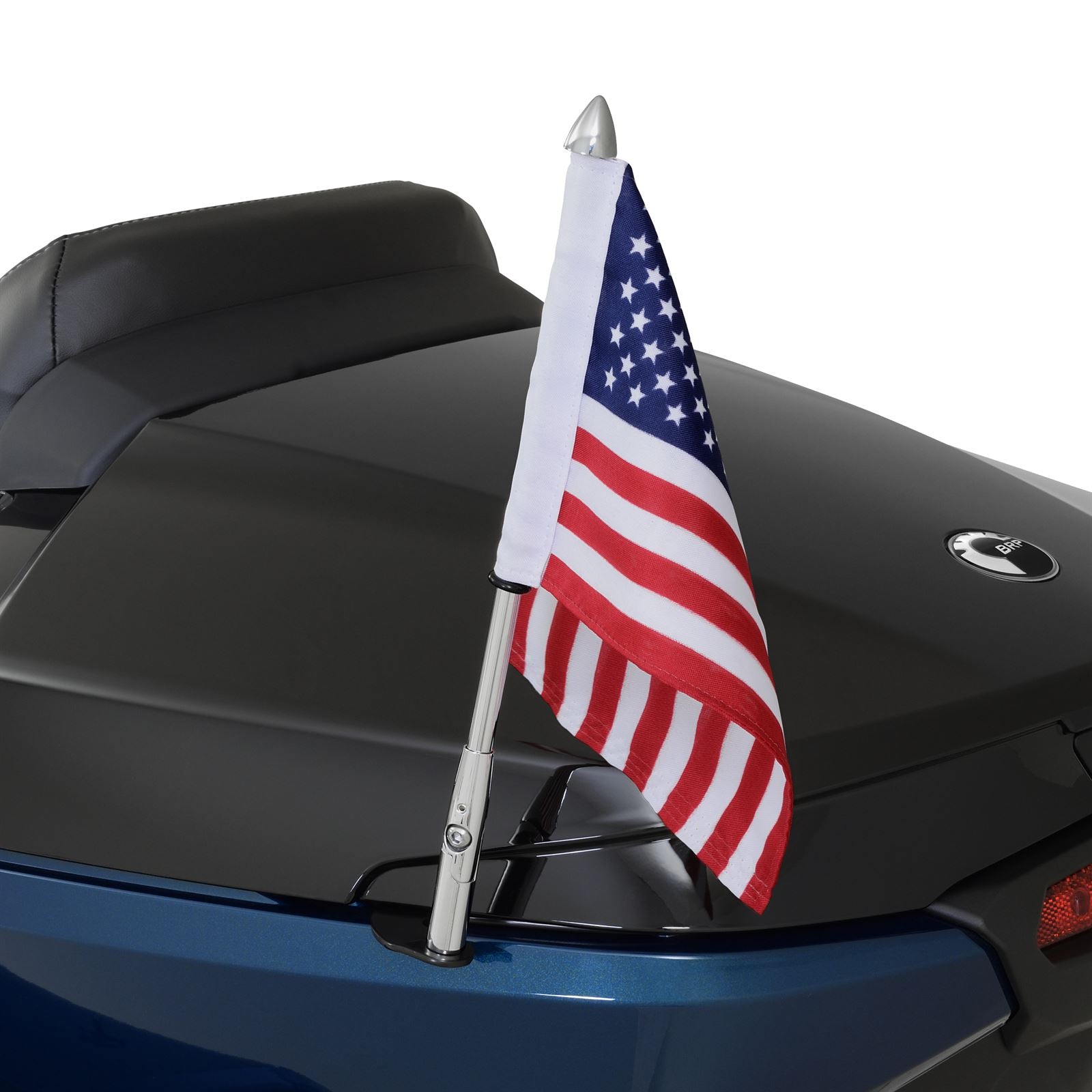 Show Chrome Folding Flag Pole for Spyder RT and F3 LTD Chrome - Left [MPN: 41-203L]_726386