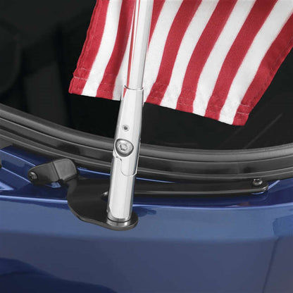 Show Chrome Folding Flag Pole for Spyder RT and F3 LTD Chrome - Left [MPN: 41-203L]_994967