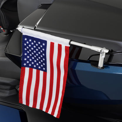 Show Chrome Folding Flag Pole for Spyder RT and F3 LTD Chrome - Left [MPN: 41-203L]_899376