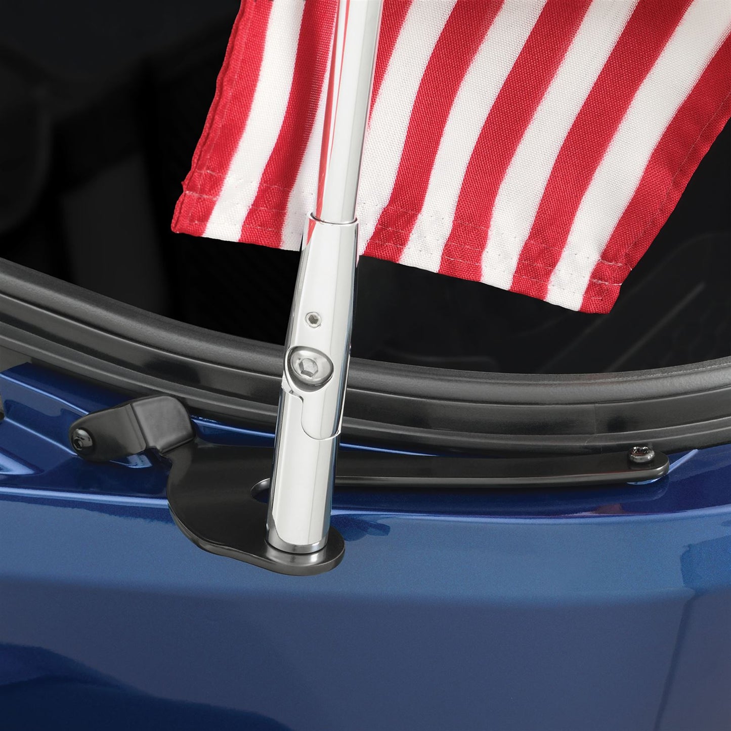 Show Chrome Folding Flag Pole for Spyder RT and F3 LTD Chrome - Left [MPN: 41-203L]_899377